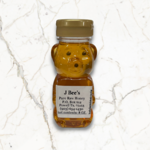 8oz Pure Raw Honey Bear